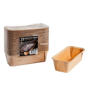 25 moules de cuisson papier mo1100