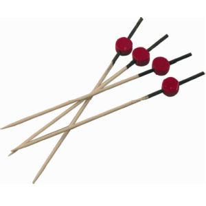 200 brochettes bambou rouge et noir