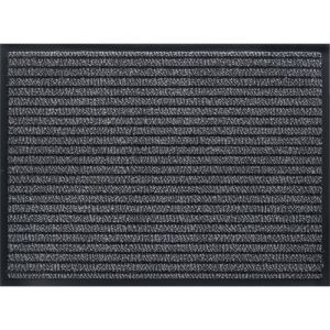 Tapis d'accueil gris ray noir 60 x 80 cm