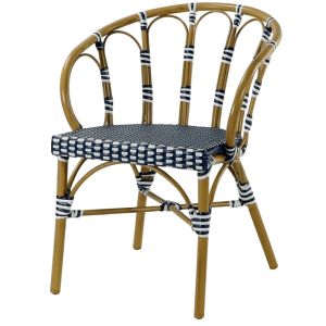 Fauteuil playa bleu navy et blanc