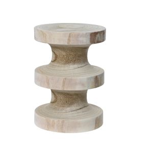 Table appoint bois diamtre 29 x 40 cm