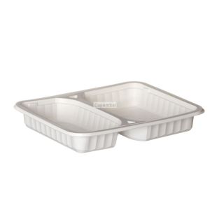 Mini plateau repas 2 compartiments 100 mini-plateaux