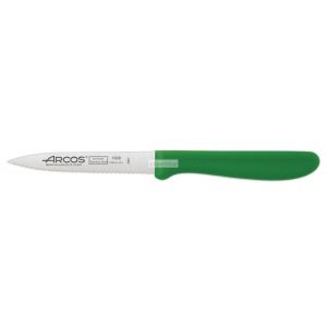 Couteau crant office 10 cm vert arcos