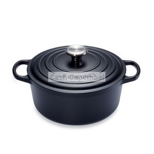 Cocotte fonte ronde noire 26 cm