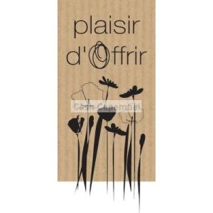 500 tiquettes imprimes plaisir d'offrir 2.7 x 5 cm