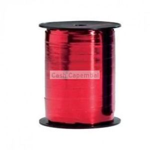 Bolduc miroir brillant uni rouge 250 m x 10 mm