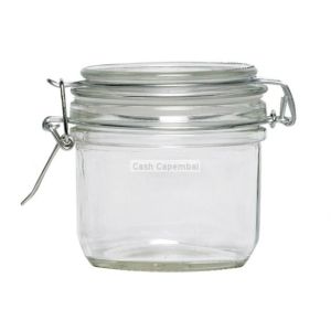 Pot en verre avec clip 175 ml