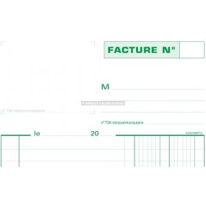 Manifold factures avec tva 21 x 14,8 cm 50 dupli