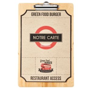 Porte menu avec pince a4