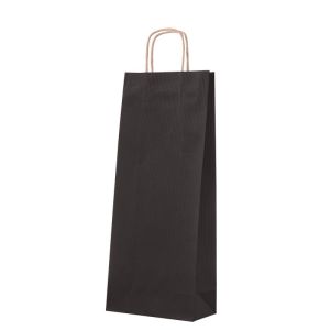 50 sacs 2 bouteilles noir poignes torsades 18 x 39 x 8.5 cm